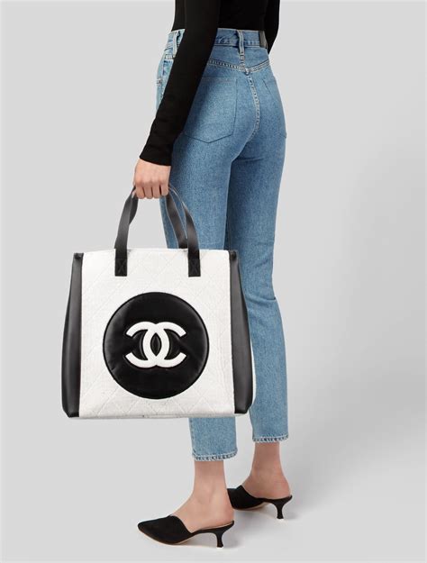 Chanel Terry Cloth CC Beach Tote w/ Pouch 